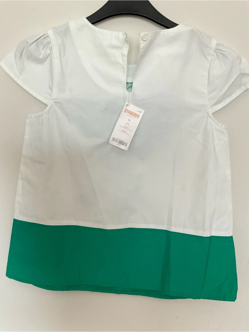 Gymboree White & Teal Girls'  Top Size 10 (NWT)